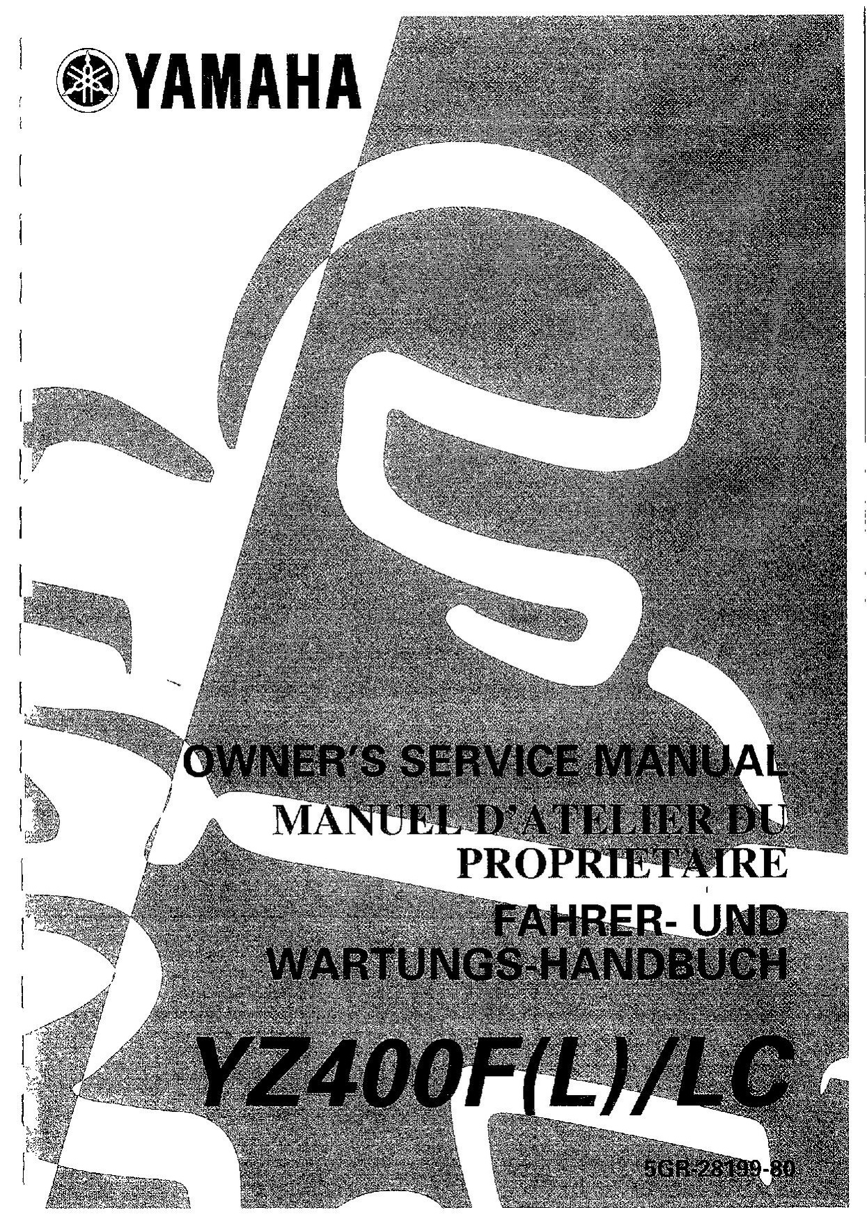 File:1999 Yamaha YZ400 (L) (LC) Owners Service Manual.pdf