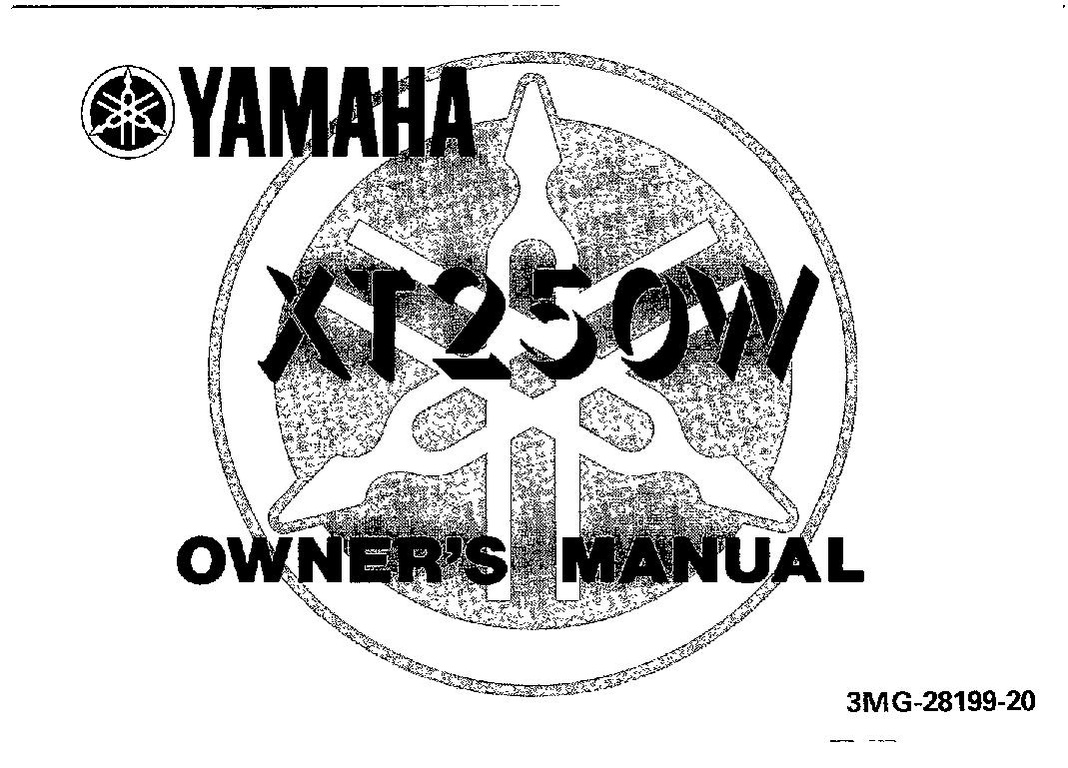 File:1989 Yamaha XT250 W Owners Manual.pdf