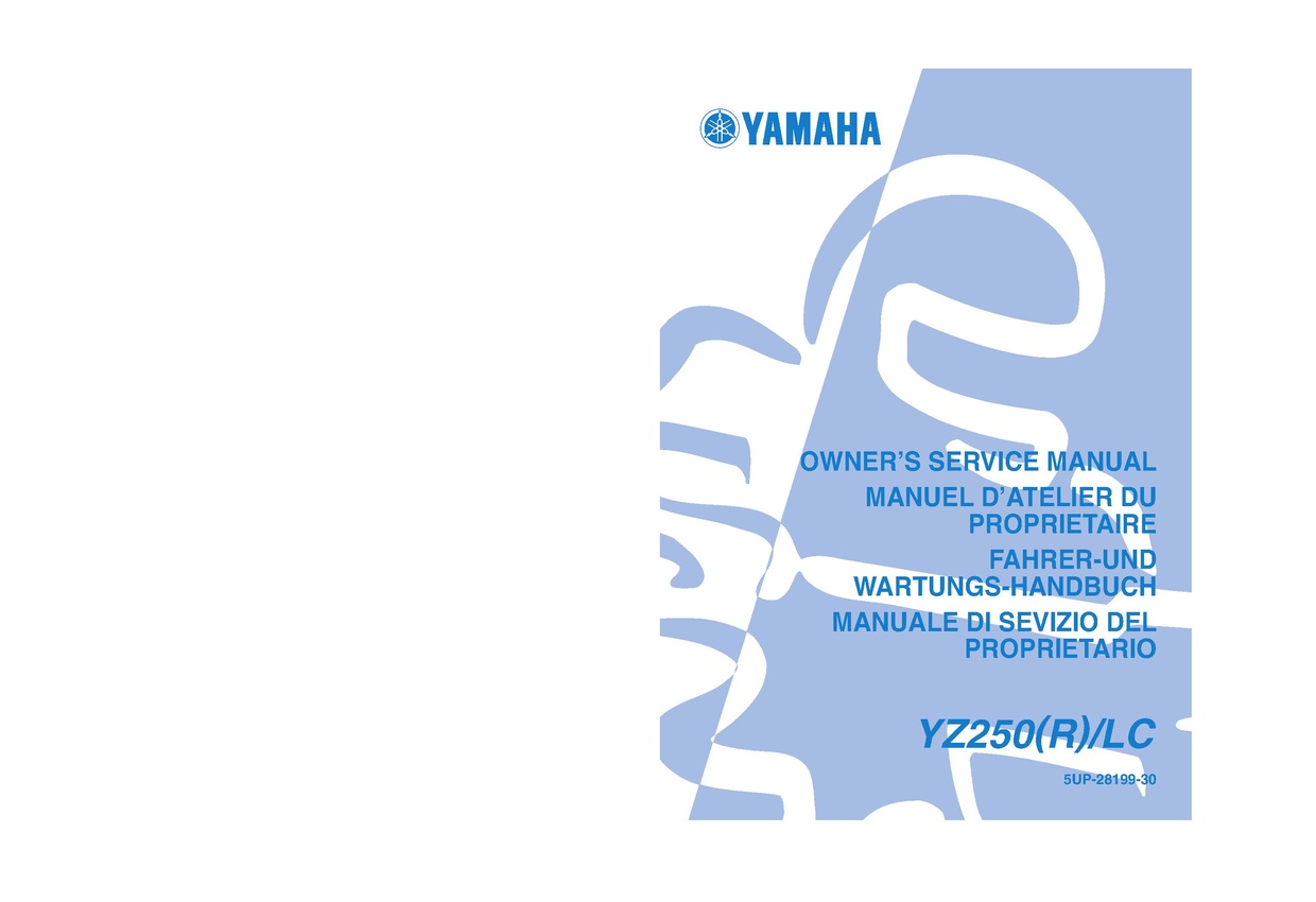 File:2003 Yamaha YZ250 R LC Owners Service Manual.pdf