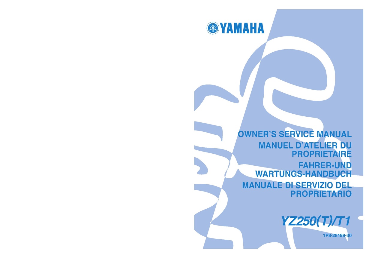 File:2005 Yamaha YZ250 Owners Service Manual.pdf