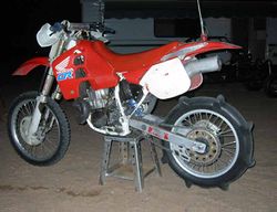 CR500 with paddle tires for sand