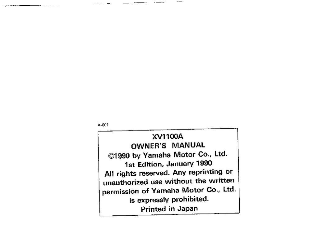 File:1990 Yamaha XV1100 A Owners Manual.pdf