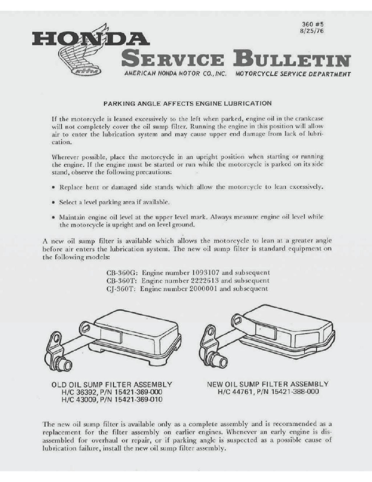 File:Honda CB360 Oil Sump Service Bulletin.pdf